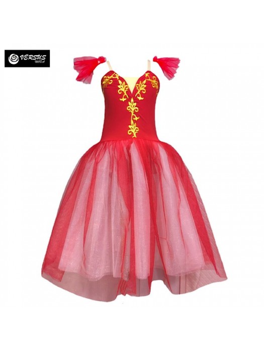 Vestito Tutù Saggio Danza Degas Donna Bimba Rosso Ballet Dress DEGAS28